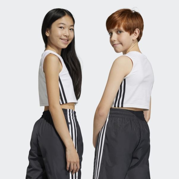 Débardeur Court Adidas Adicolor Blanc