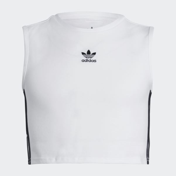 Débardeur Court Adidas Adicolor Blanc