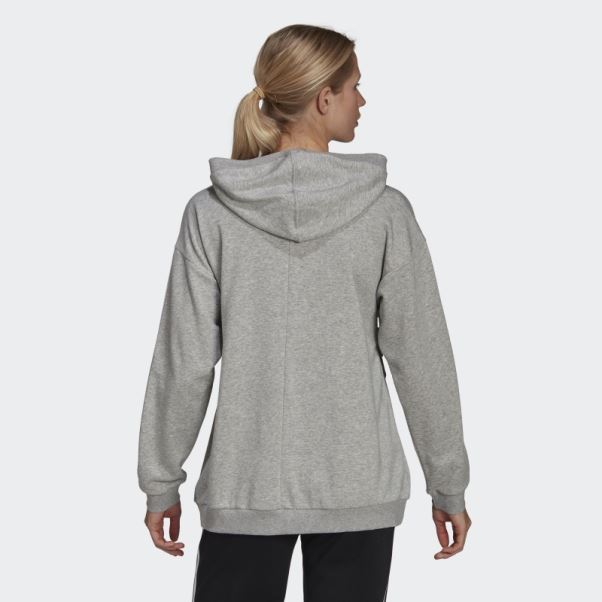 Sweat à Capuche Adidas Essentials Cotton 3-stripes (maternité) Blanc Mode
