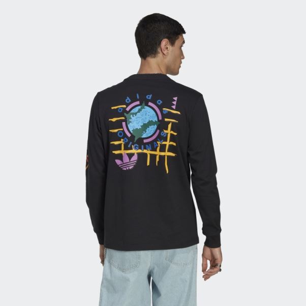 T-shirt à Manches Longues Wander Hour Noir Adidas