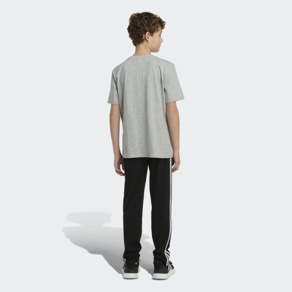 Tee Shirt Sketchy Linear Chiné Gris Moyen Adidas