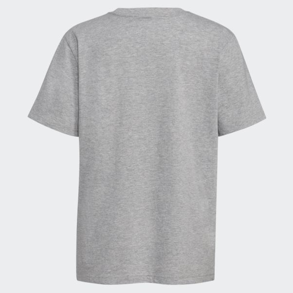 Tee Shirt Sketchy Linear Chiné Gris Moyen Adidas