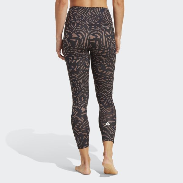 Legging Adidas Yoga Essentials 7/8 Noir Imprimé