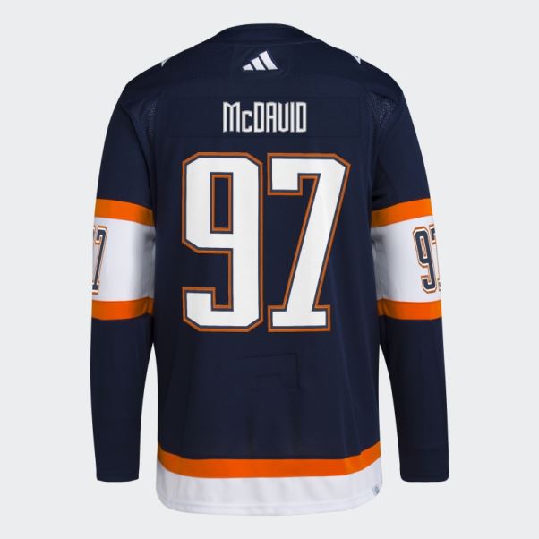 Maillot 09 Ccm-sld Oilers Mcdavid Authentique Reverse Retro Wordmark Adidas Bleu Marine