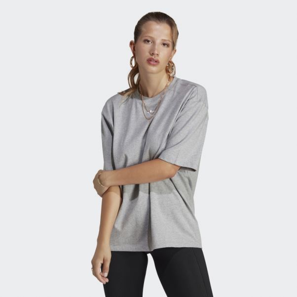 Tee Shirt Adidas Adicolor Gris Moyen Essentials