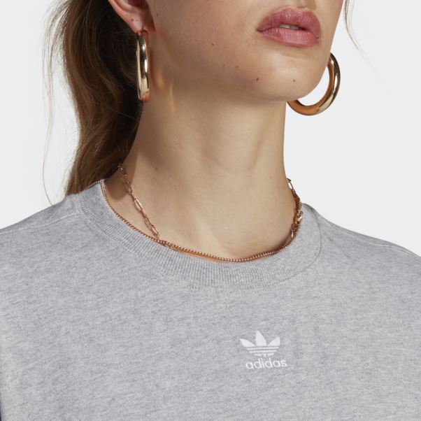 Tee Shirt Adidas Adicolor Essentials Gris Moyen