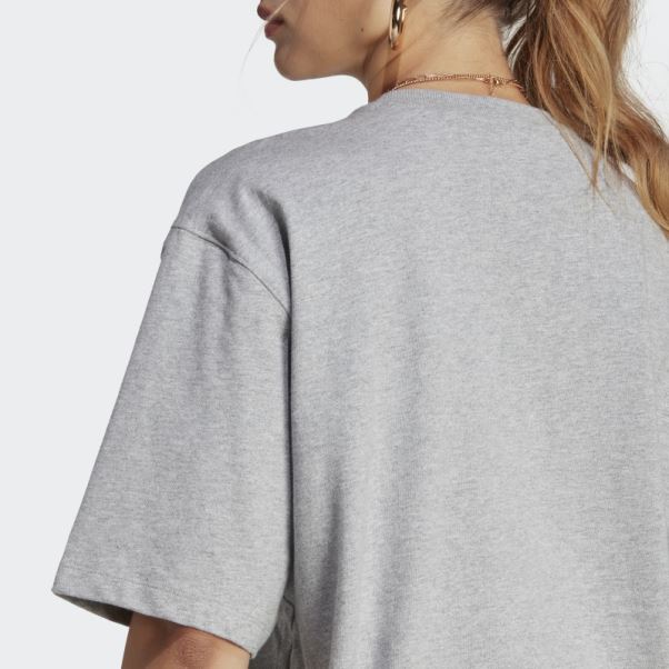 Tee Shirt Adidas Adicolor Essentials Gris Moyen