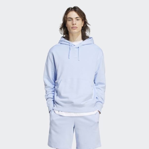 Tout Szn French Terry Hoodie Adidas Bleu Aube