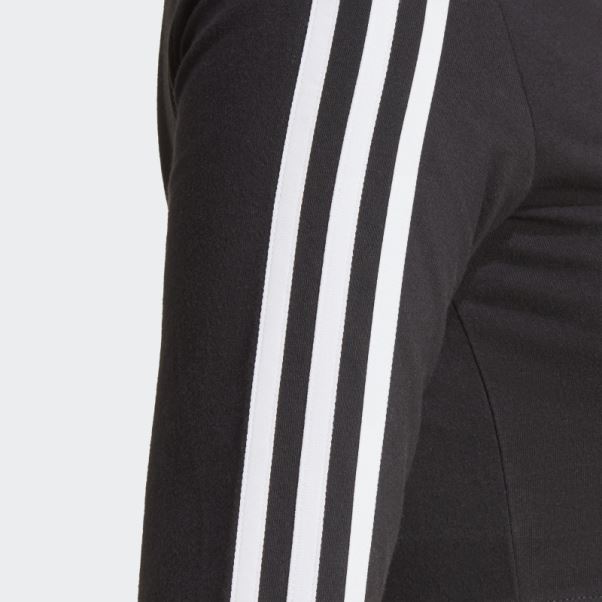 Adidas Adicolor Classics 3-stripes Bouton Haut à Manches Longues Noir