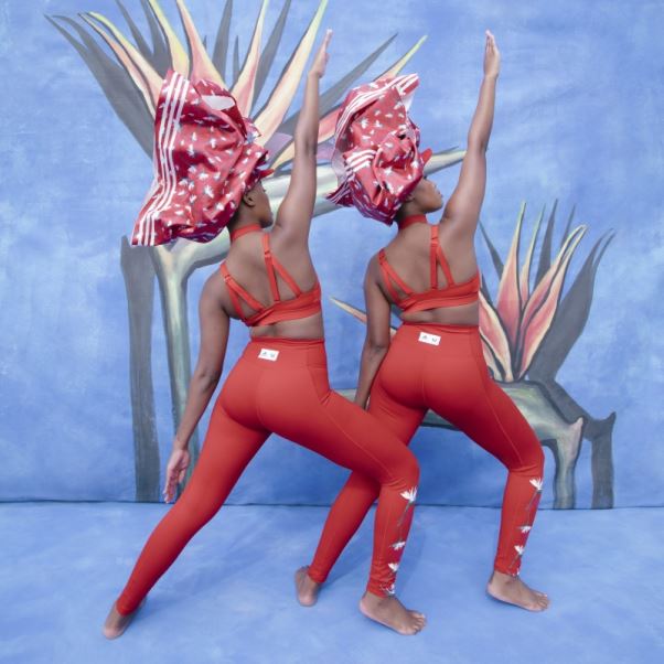 Legging Adidas Thebe Magugu Studio 7/8 Rouge
