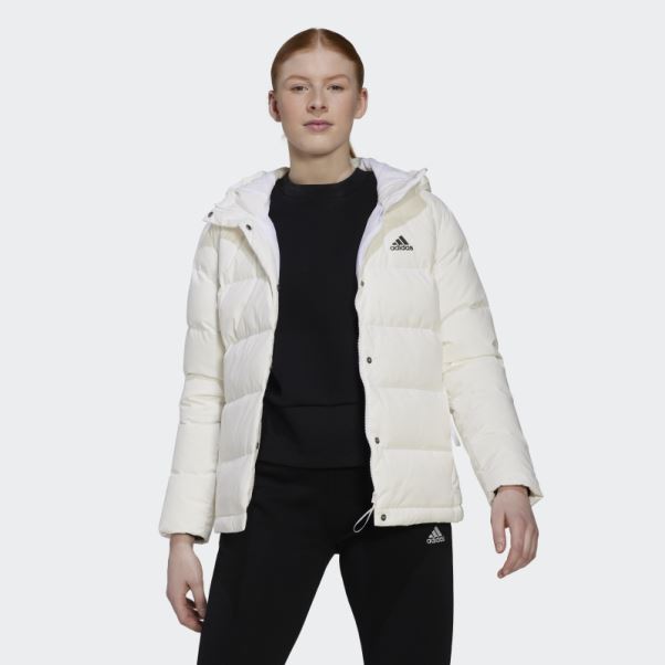 Doudoune à Capuche Adidas Helionic Blanche