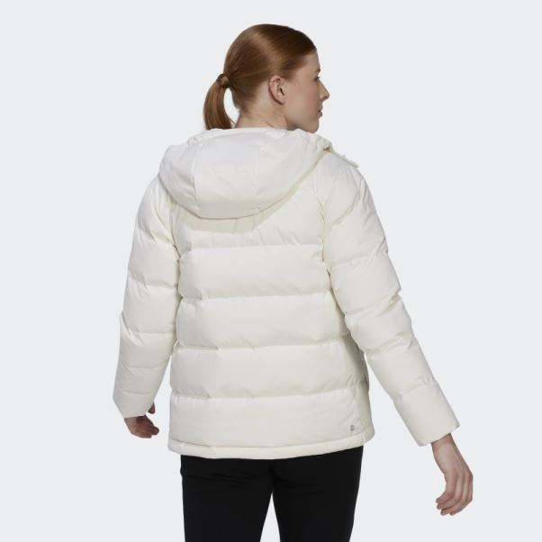 Doudoune à Capuche Adidas Helionic Blanche