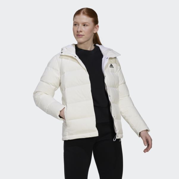 Doudoune à Capuche Adidas Helionic Blanche