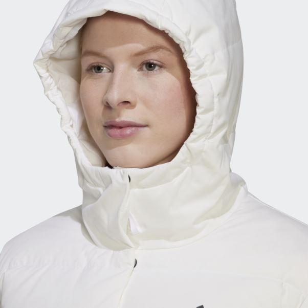Doudoune à Capuche Adidas Helionic Blanche