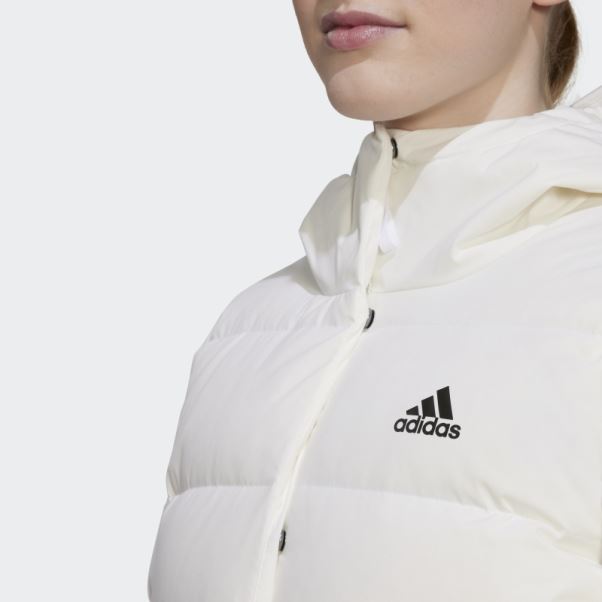 Doudoune à Capuche Adidas Helionic Blanche