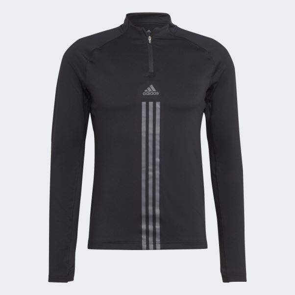 Haut à Manches Longues Adidas Alphastrength 1/4 Zip Noir
