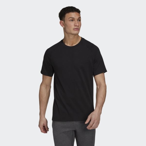 T-shirt D'entraînement De Yoga Adidas Noir Fashion