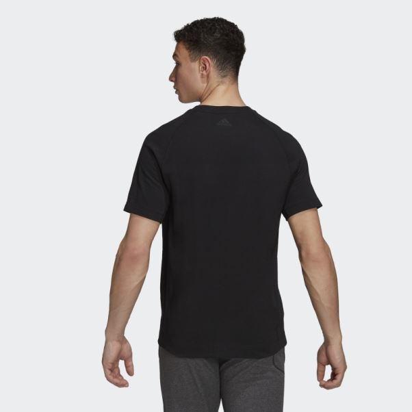T-shirt D'entraînement De Yoga Adidas Noir Fashion