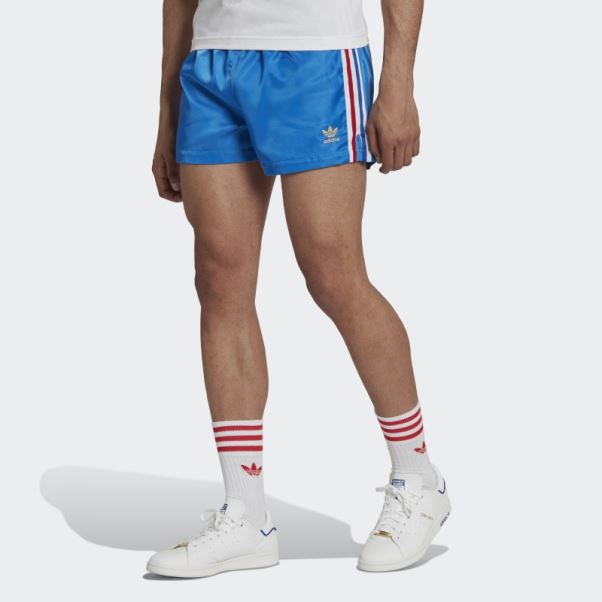 Adidas Short Tissé Bleu