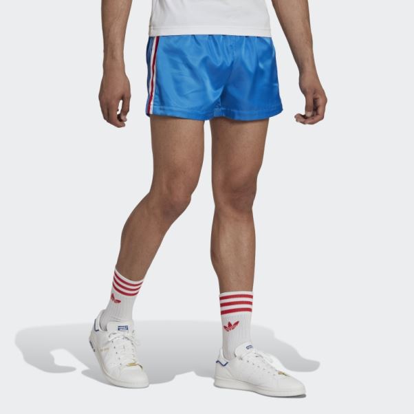 Adidas Short Tissé Bleu