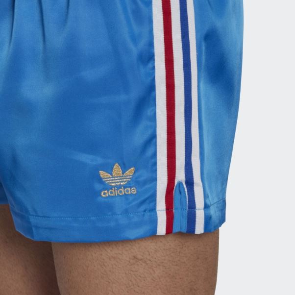 Adidas Short Tissé Bleu