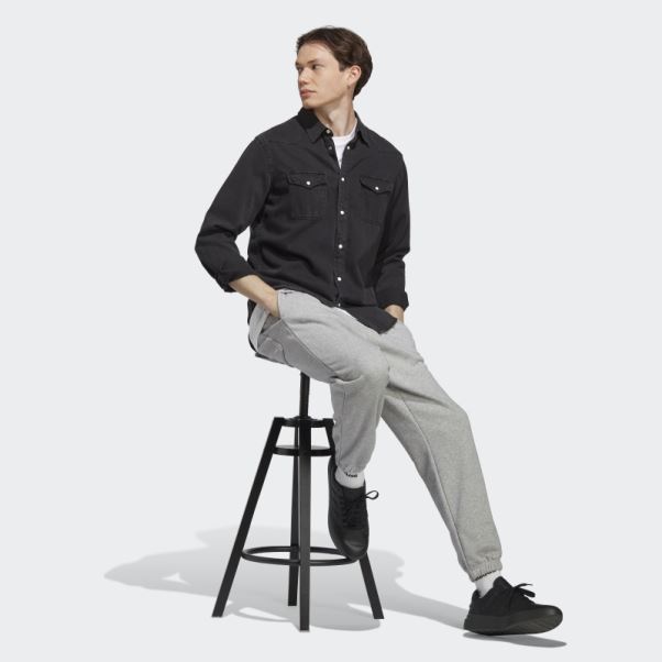 Adidas Pantalon All Szn French Terry Gris Moyen