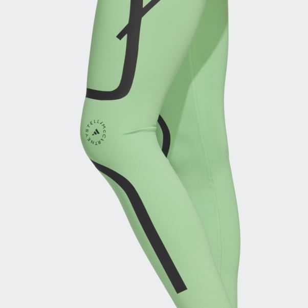 Adidas By Stella Mccartney Truepace Running Legging Vert Flash