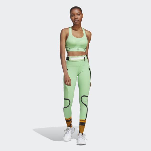 Adidas By Stella Mccartney Truepace Running Legging Vert Flash