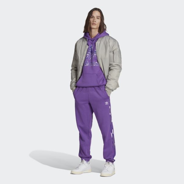 Sweat à Capuche Camouflage Graphique Adidas Violet