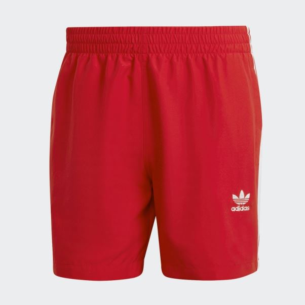 Short De Bain à 3 Bandes Adicolor Originals Scarlet Adidas