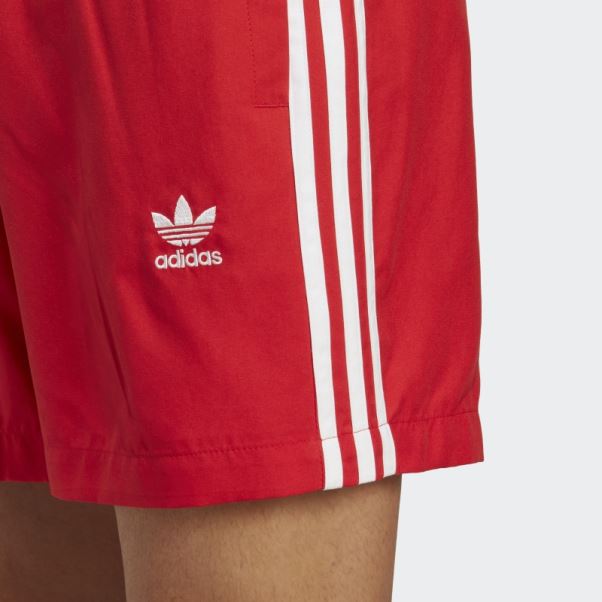 Short De Bain à 3 Bandes Adicolor Originals Scarlet Adidas