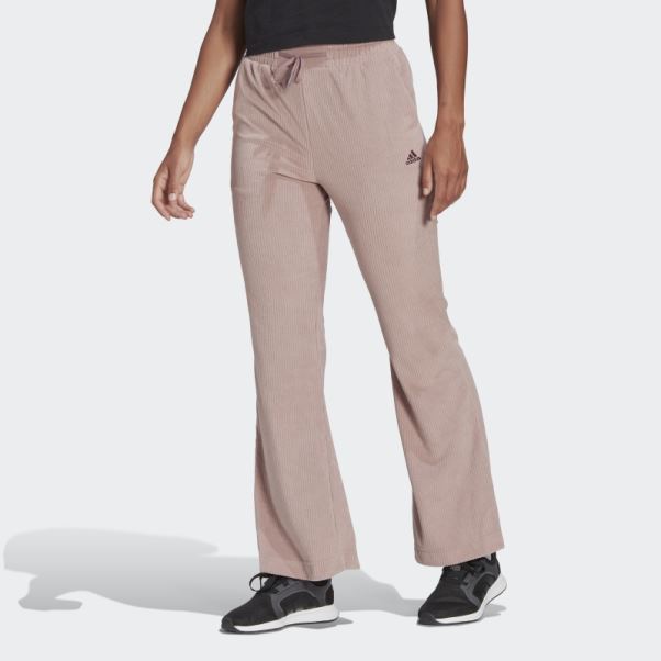 Pantalon évasé En Velours Côtelé Adidas Violet Hyperglam Fashion