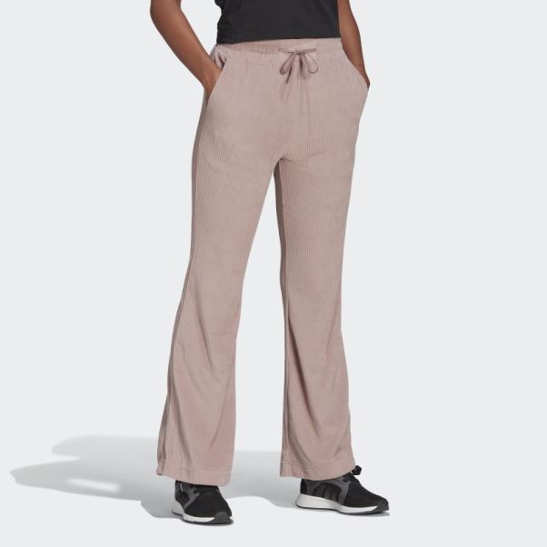 Pantalon évasé En Velours Côtelé Adidas Violet Hyperglam Fashion