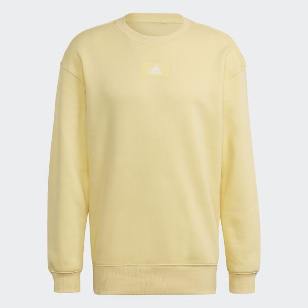 Sweat à épaules Tombantes En Molleton De Coton Essentials Feelvivid Adidas Jaune