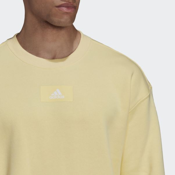 Sweat à épaules Tombantes En Molleton De Coton Essentials Feelvivid Adidas Jaune