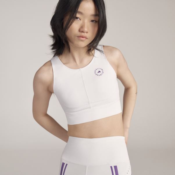 Adidas By Stella Mccartney Truepurpose Training Crop Top Blanc Chaud