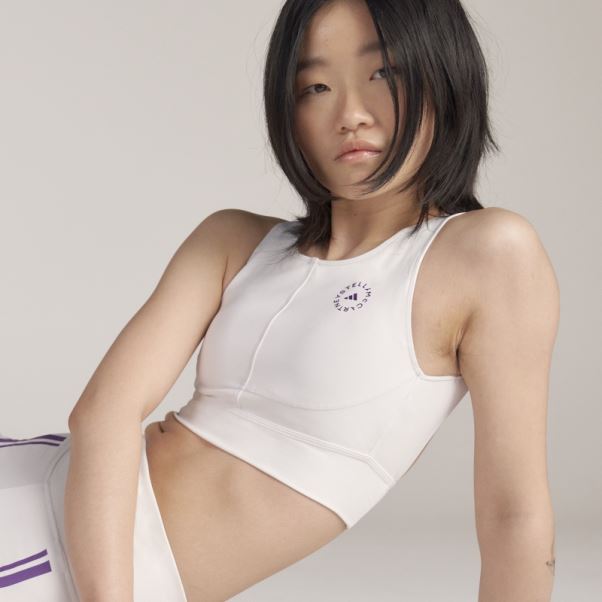Adidas By Stella Mccartney Truepurpose Training Crop Top Blanc Chaud
