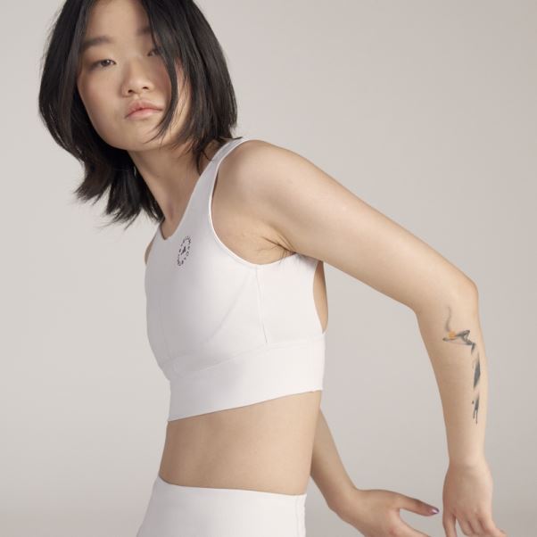 Adidas By Stella Mccartney Truepurpose Training Crop Top Blanc Chaud