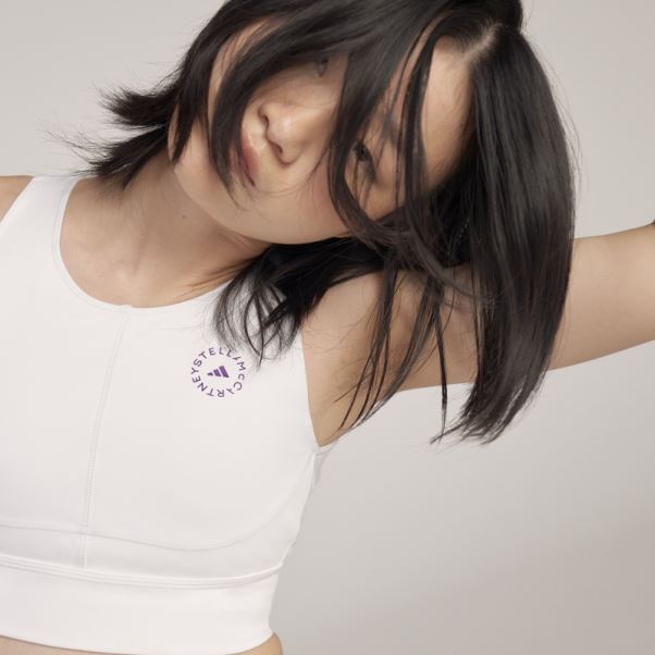 Adidas By Stella Mccartney Truepurpose Training Crop Top Blanc Chaud