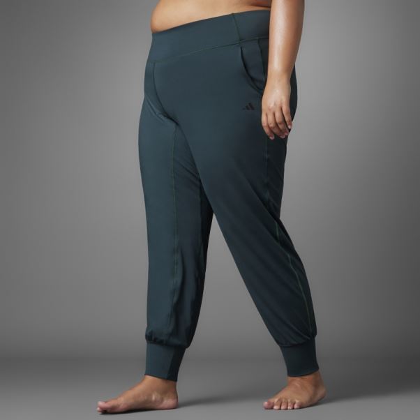 Pantalon De Yoga Adidas Authentique Balance Vert (grande Taille)