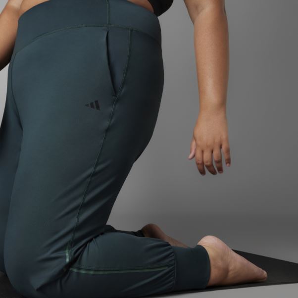 Pantalon De Yoga Adidas Authentique Balance Vert (grande Taille)