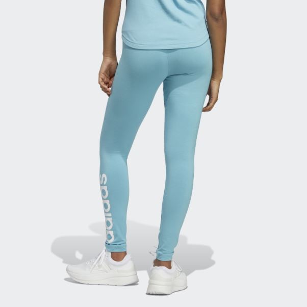Legging Taille Haute Logo Adidas Essentials Bleu