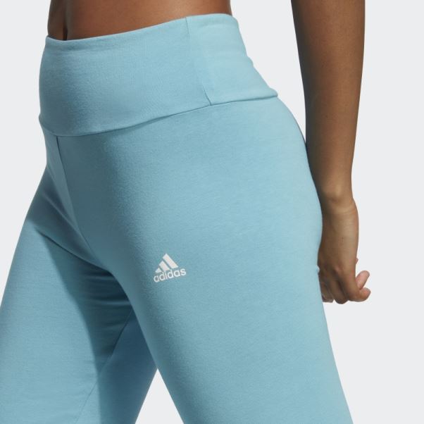 Legging Taille Haute Logo Adidas Essentials Bleu