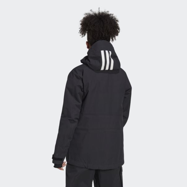 Veste De Snow En Nylon Post-consommation Terrex 3 Couches Adidas Noir