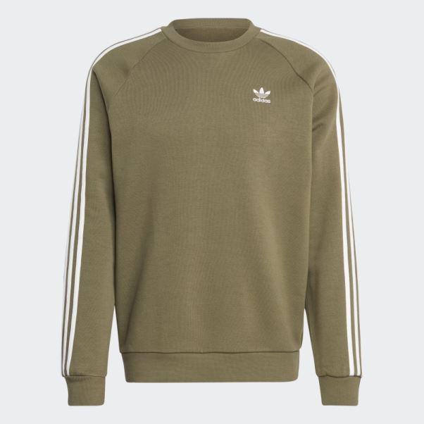 Sweat Adicolor Classics 3-stripes Olive Adidas