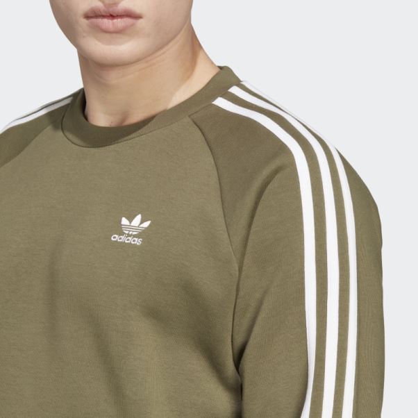 Sweat Adicolor Classics 3-stripes Olive Adidas