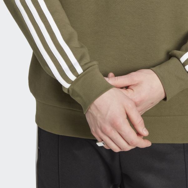 Sweat Adicolor Classics 3-stripes Olive Adidas