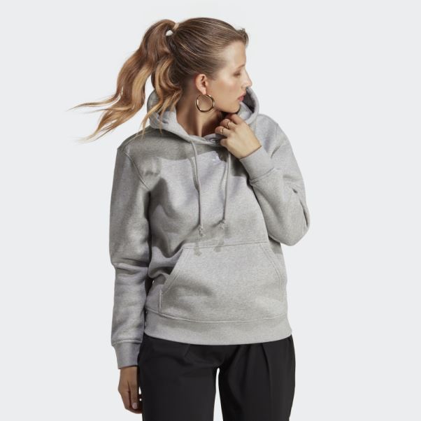 Sweat à Capuche Adidas Adicolor Essentials Polaire Gris Moyen