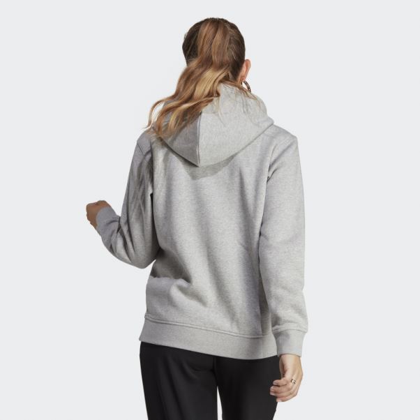 Sweat à Capuche Adidas Adicolor Essentials Polaire Gris Moyen