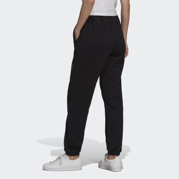 Pantalon De Survêtement à Revers Avec Graphique Trèfle Noir Adidas